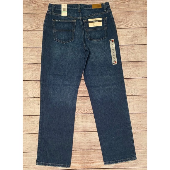 Vintage NWT Tommy Hilfiger Distressed Dark Wash Straight Leg Boyfriend Jeans - Picture 6 of 10